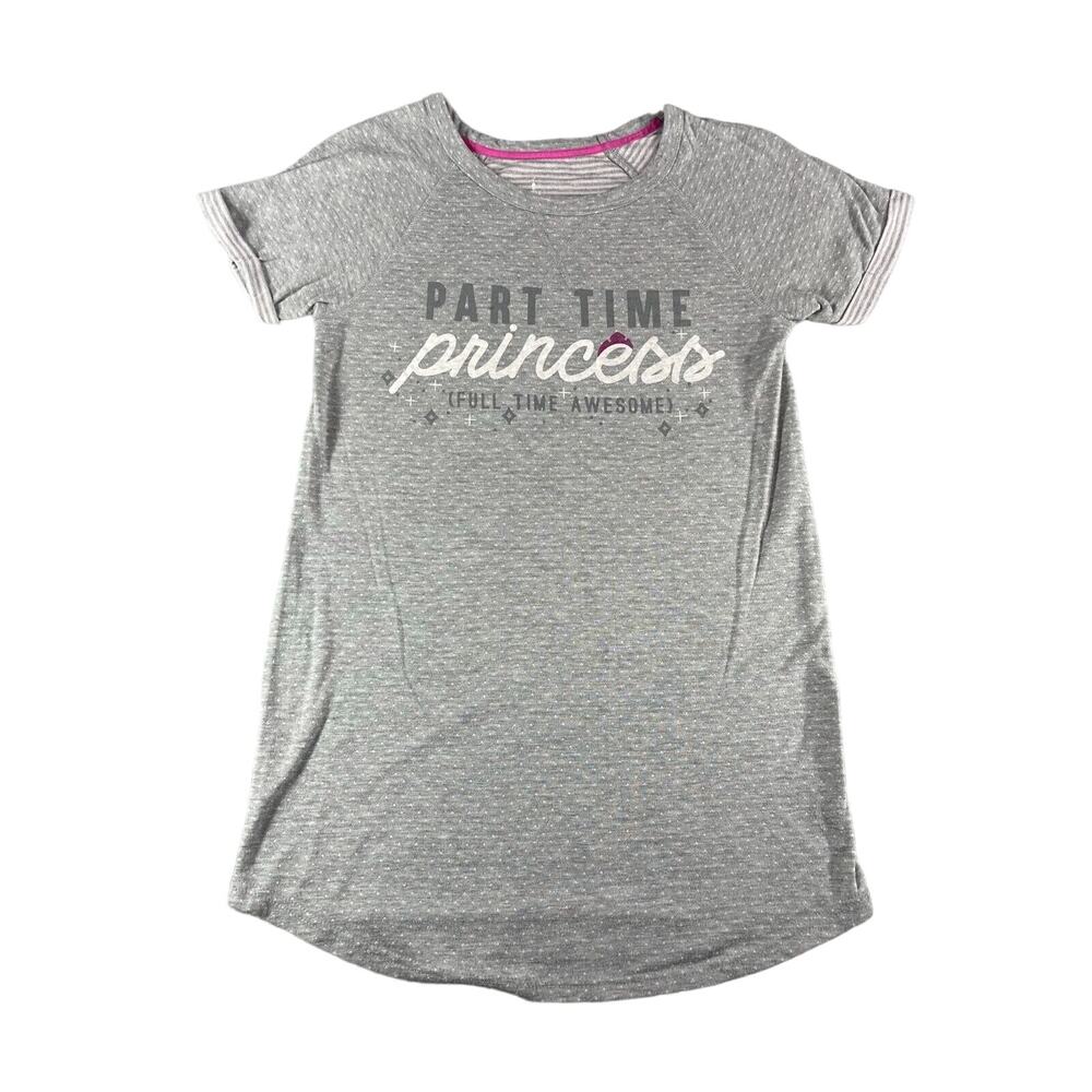 Disney Shirt Womens XS / Small Gray Part Time Princess Graphic Tee Short Sleeve